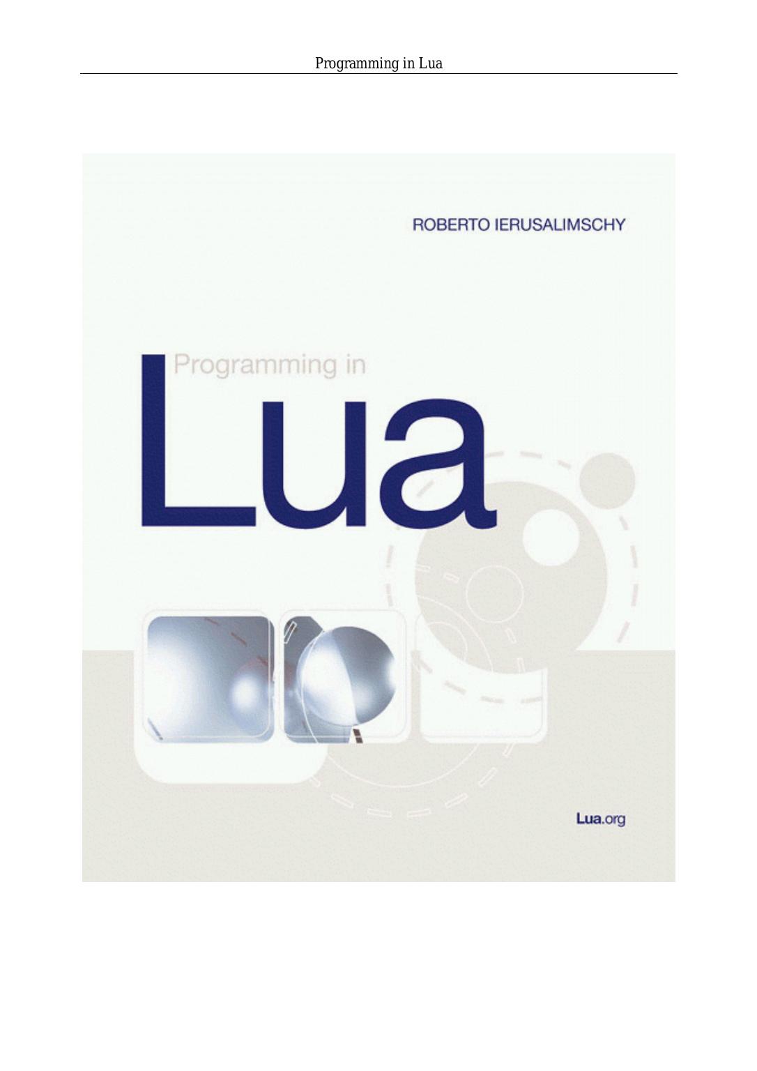 Programming in Lua