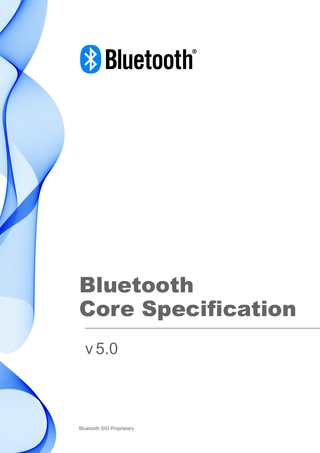 Specification of the Bluetooth System, v5.0